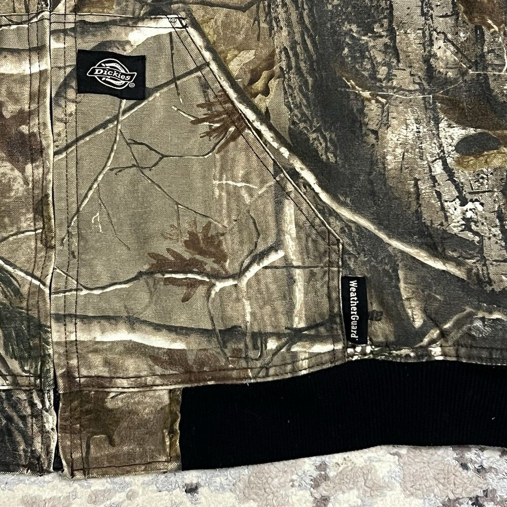Dickies Camo Full Zip Realtree Mens 2XL Weatherguard Jacket Hunting Work - Picture 2 of 12